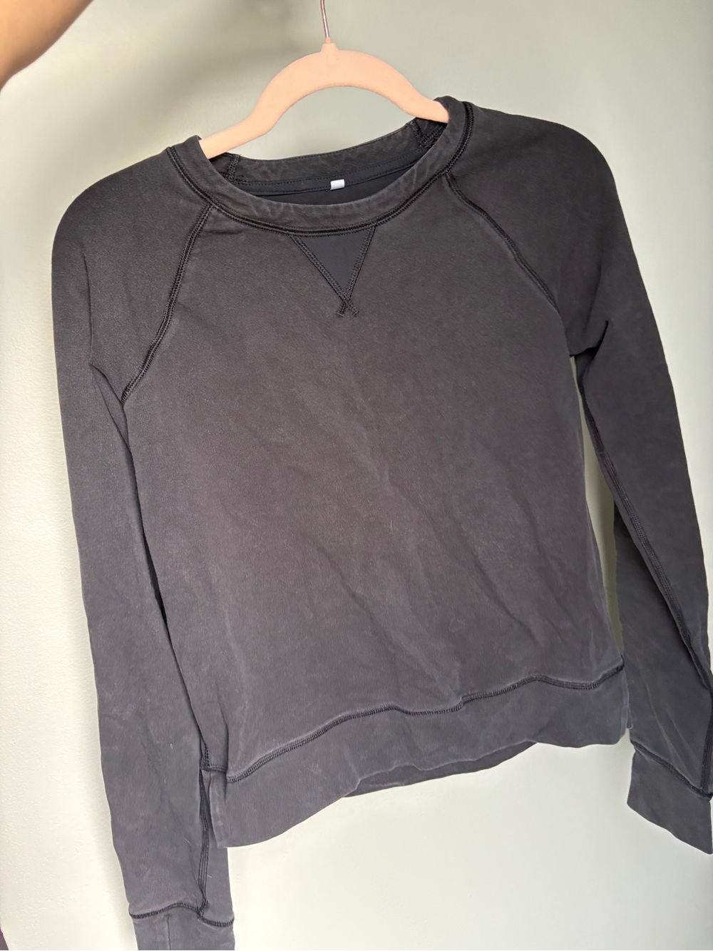 Lululemon Washed Black Crewneck Sweatshirt - Picture 2 of 11